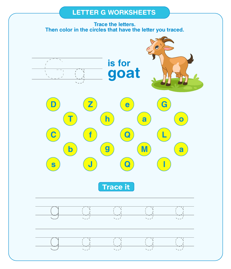 Letter g worksheets download free printables