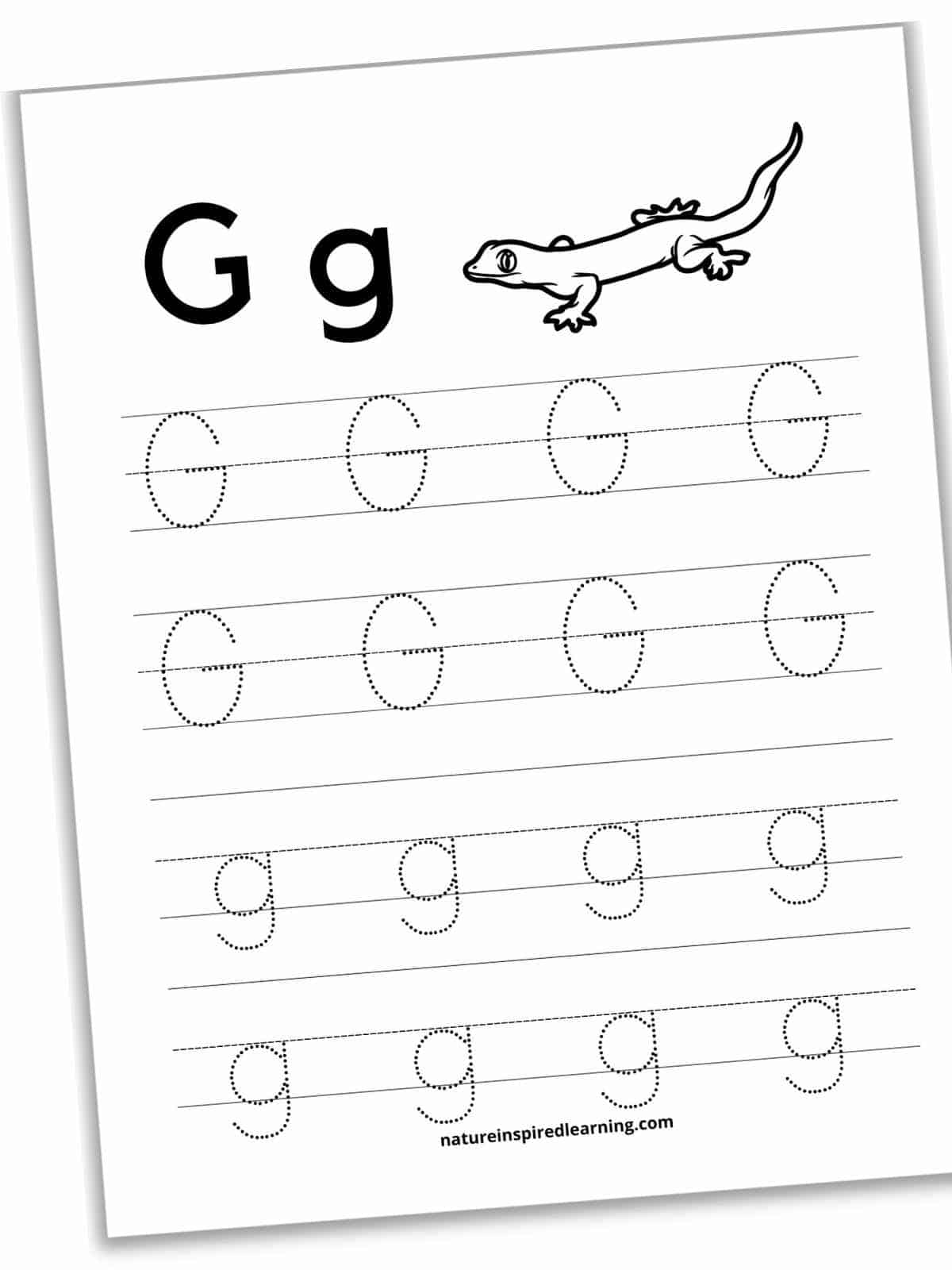 Letter g tracing worksheets free