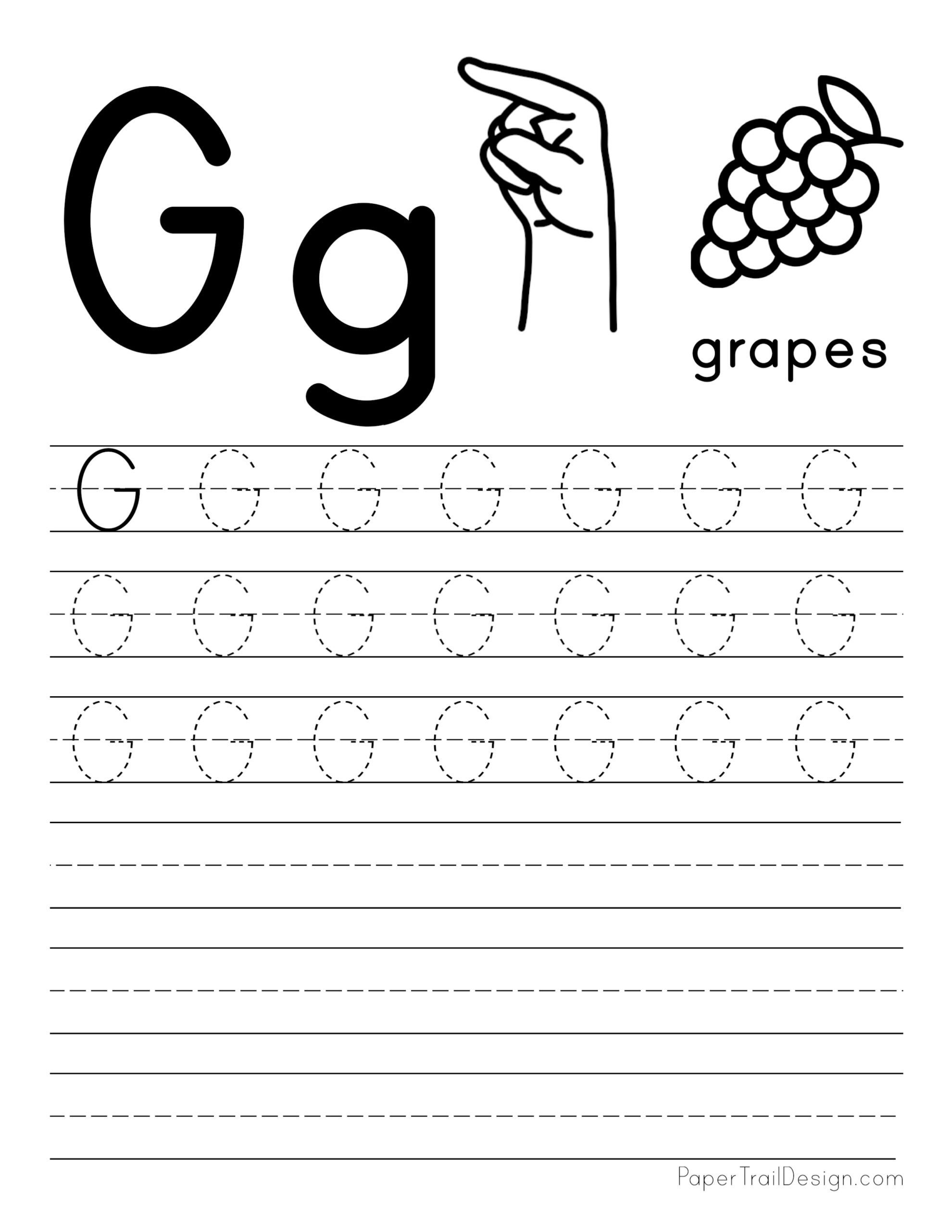 Free letter tracing worksheets