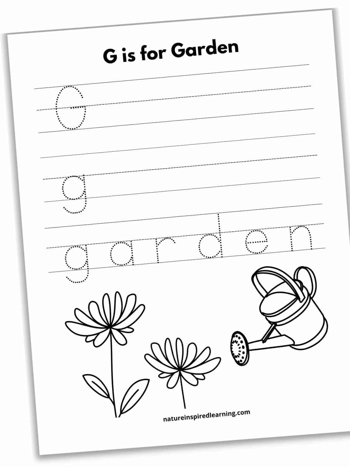 Letter g tracing worksheets free