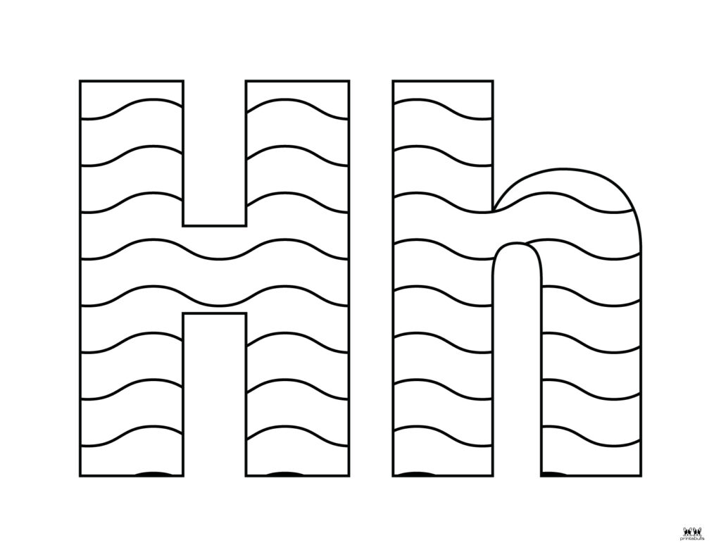 Letter h coloring pages