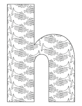 Letter h alphabet coloring sheets beginning sound picture upper lower case