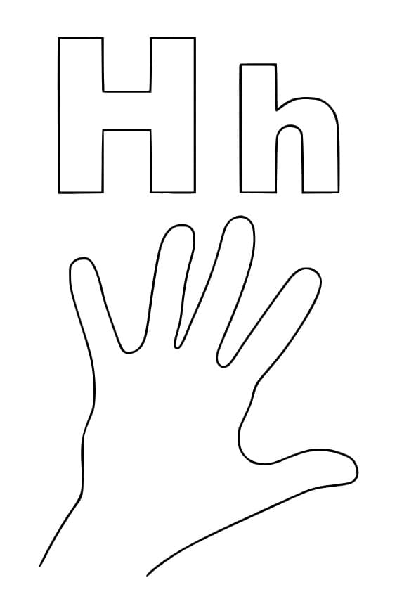 Letter h coloring pages