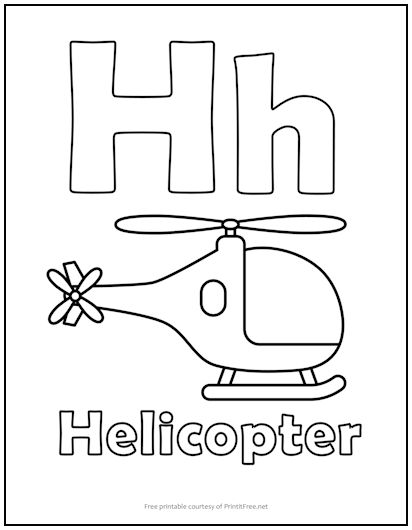 Alphabet letter âhâ coloring page print it free