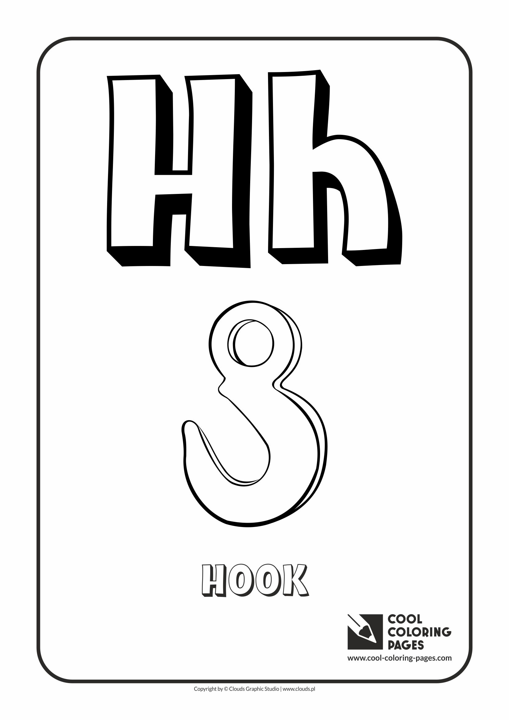 Cool coloring pages letter h