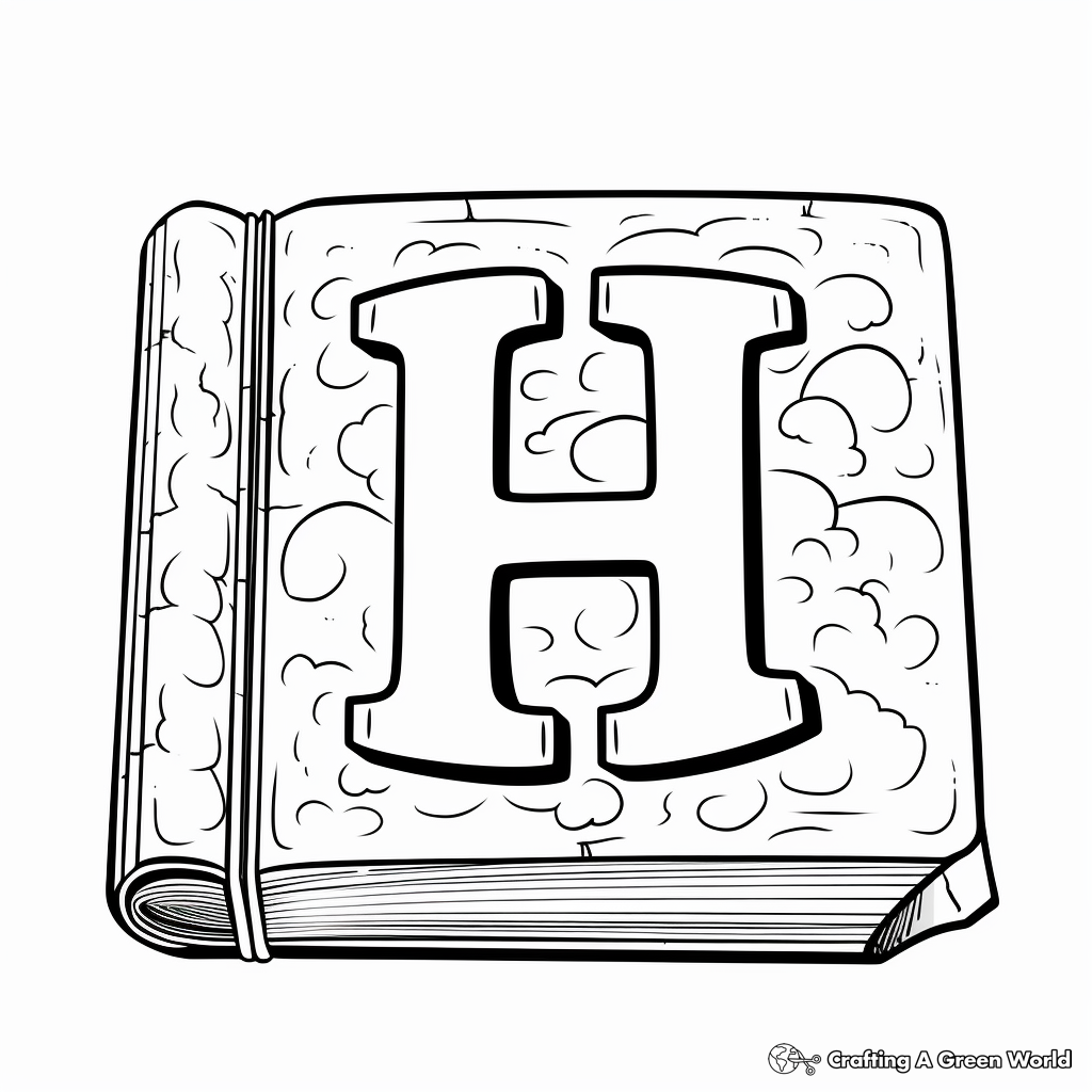 Letter h coloring pages