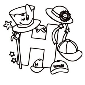 Letter h coloring pages printable for free download