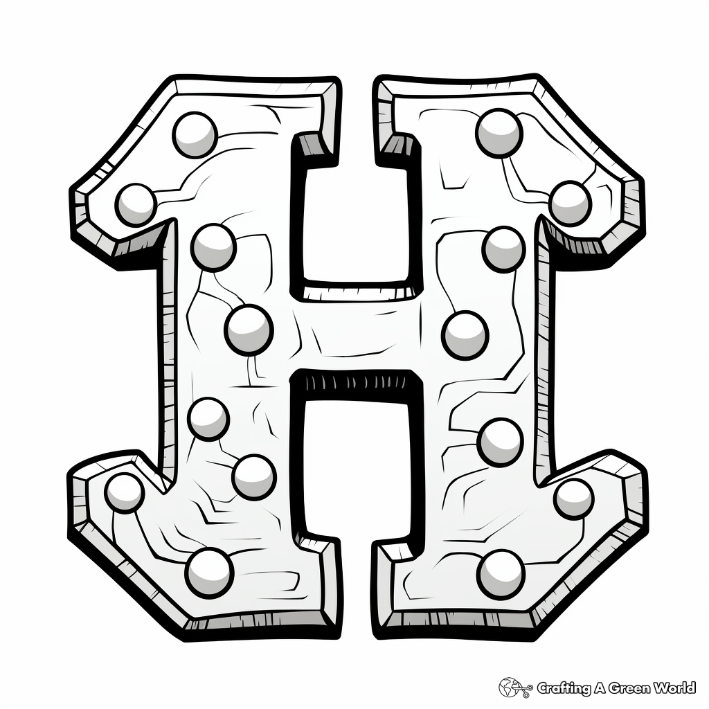 Letter h coloring pages