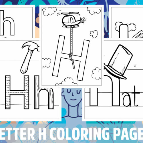 Letter h coloring pages for kids girls boys teens birthday school activity made by teachers