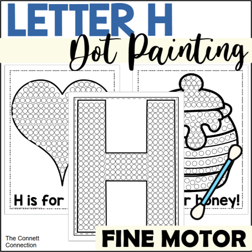 Letter h dot painting activity made by teachers