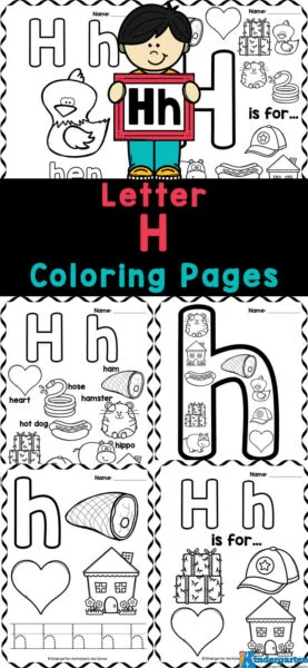 Letter h coloring worksheets free homeschool deals