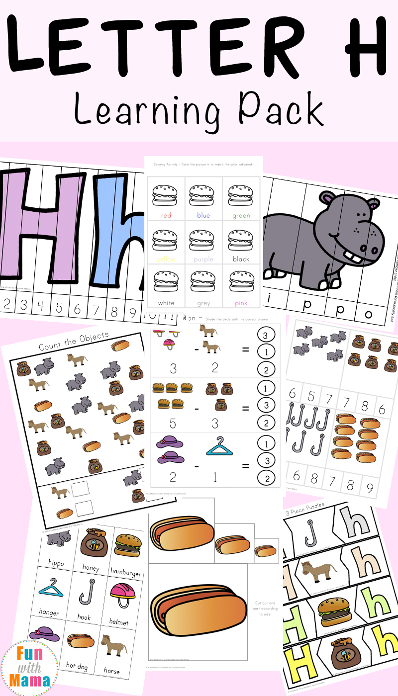 Letter h worksheets activities