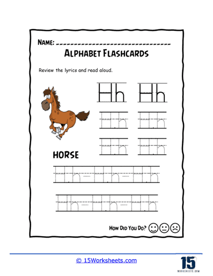 Alphabet flashcards worksheets