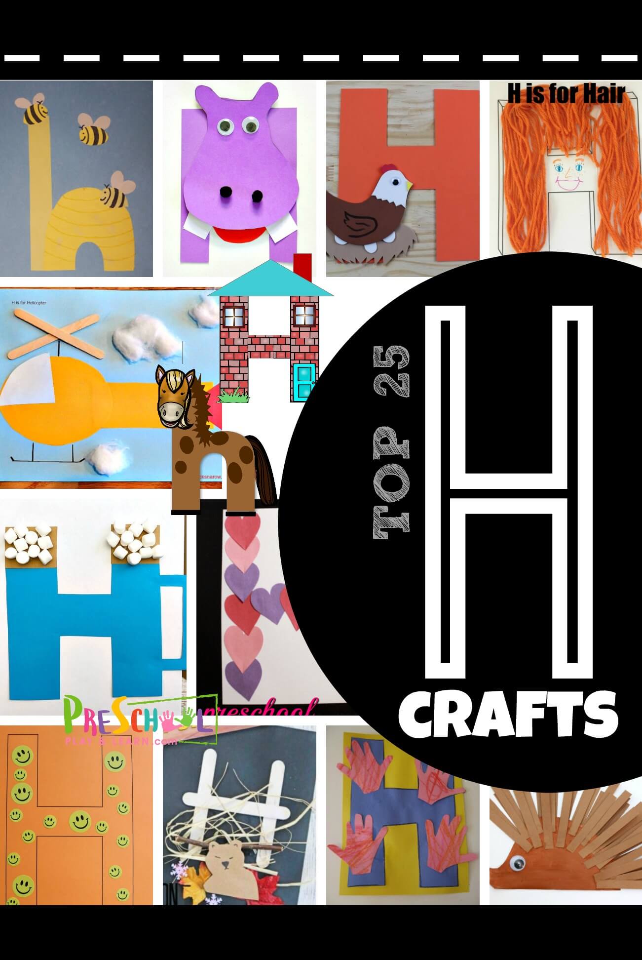 Top letter h crafts