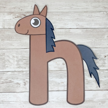 Letter h craft alphabet crafts lowercase letter craft horse craft