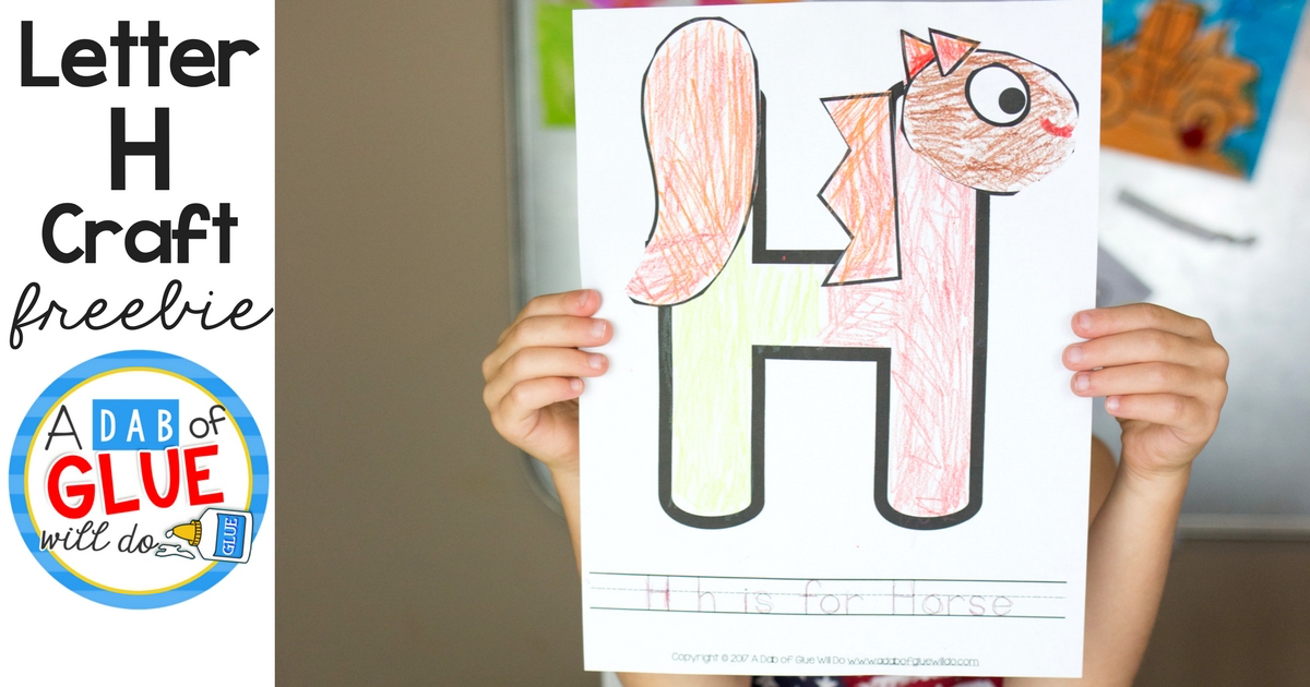 Animal alphabet h is for horse craft