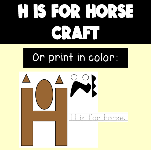 Letter h craft