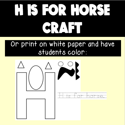 Letter h craft