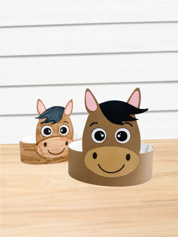 Horse headband craft for kids free template