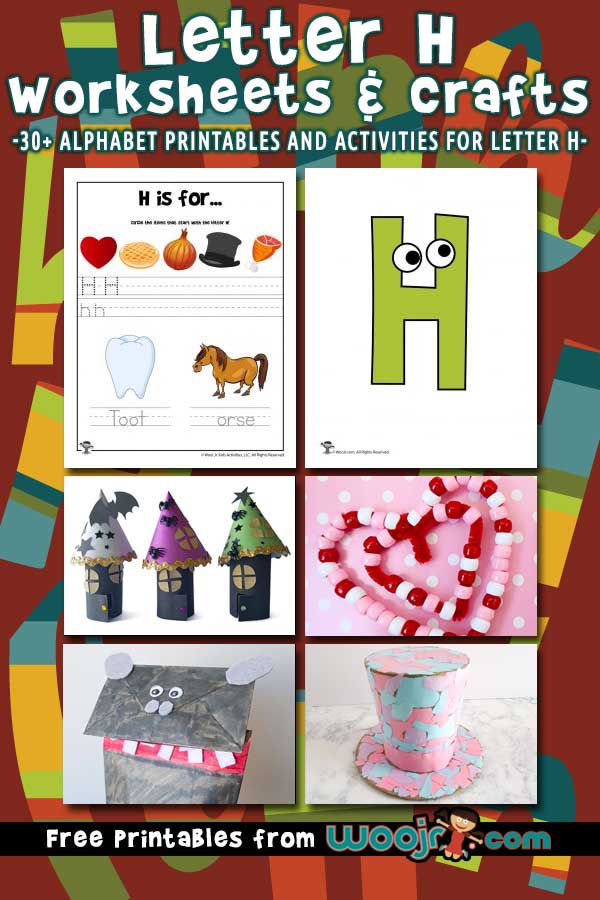 Letter h worksheets crafts woo jr kids activities childrens publishing