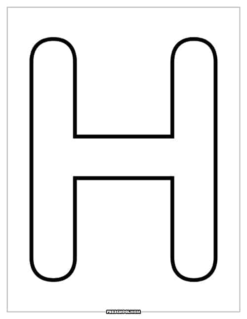 Letter h preschool printables