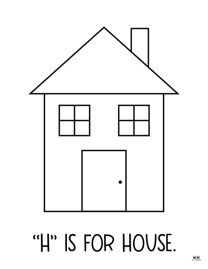 Letter h coloring pages