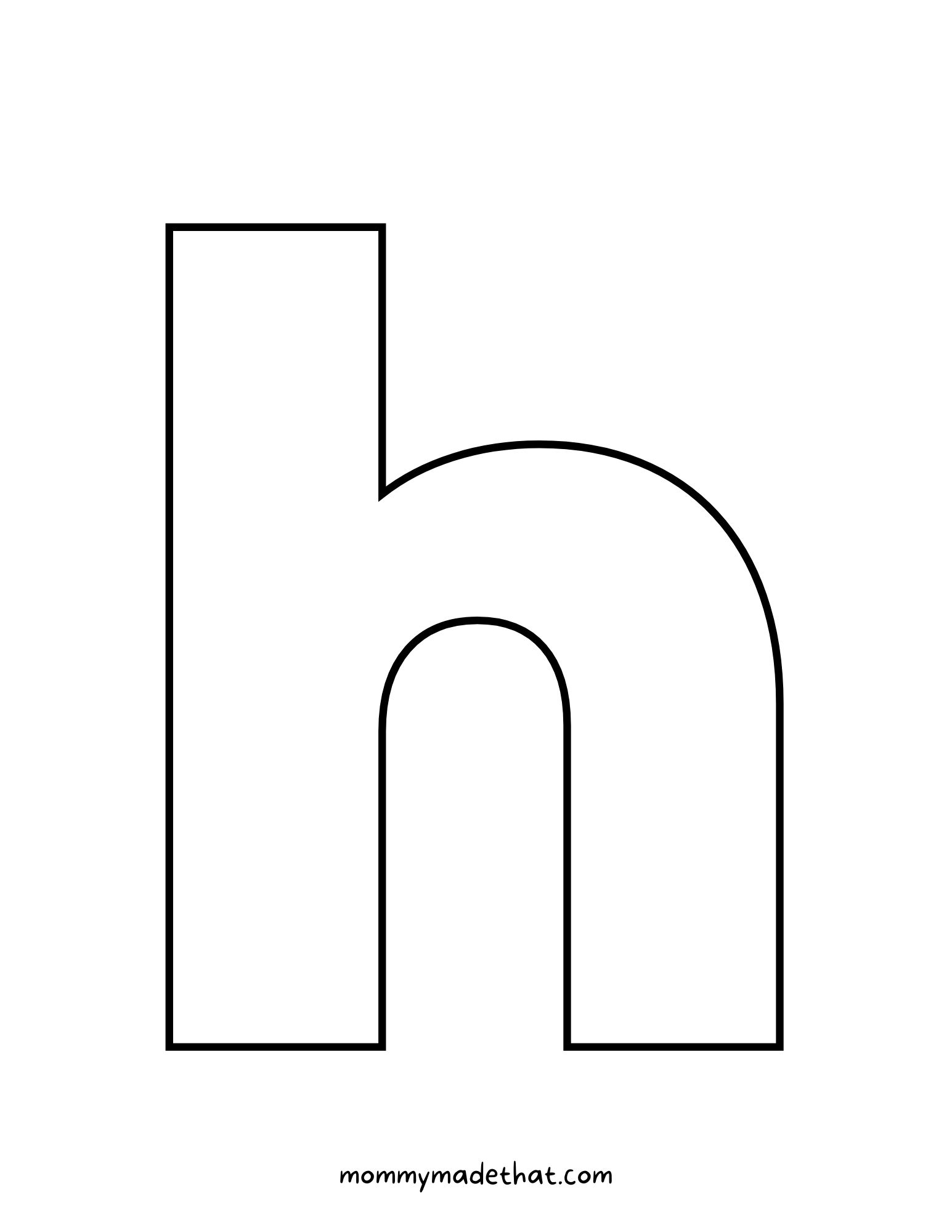 Printable letter h grab the free template