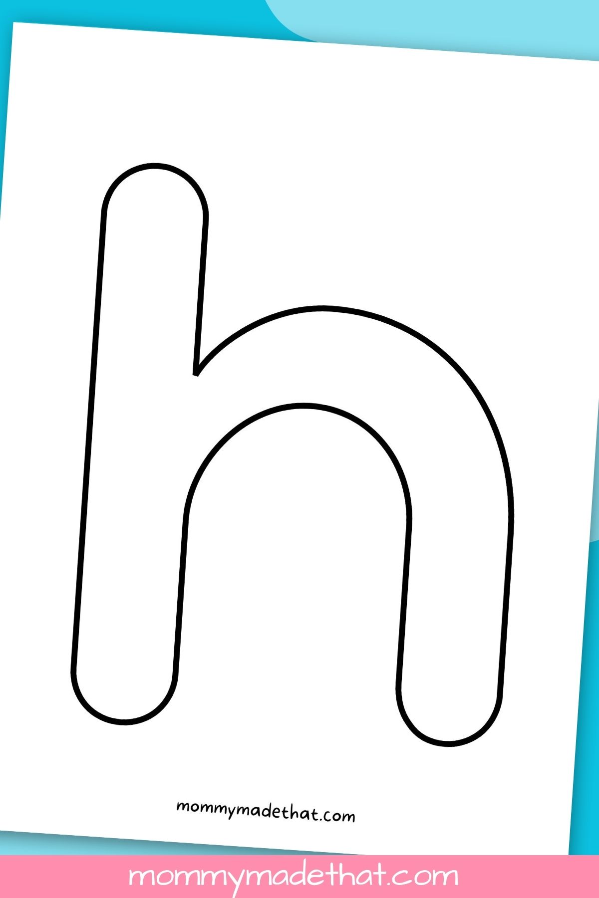 Printable letter h grab the free template