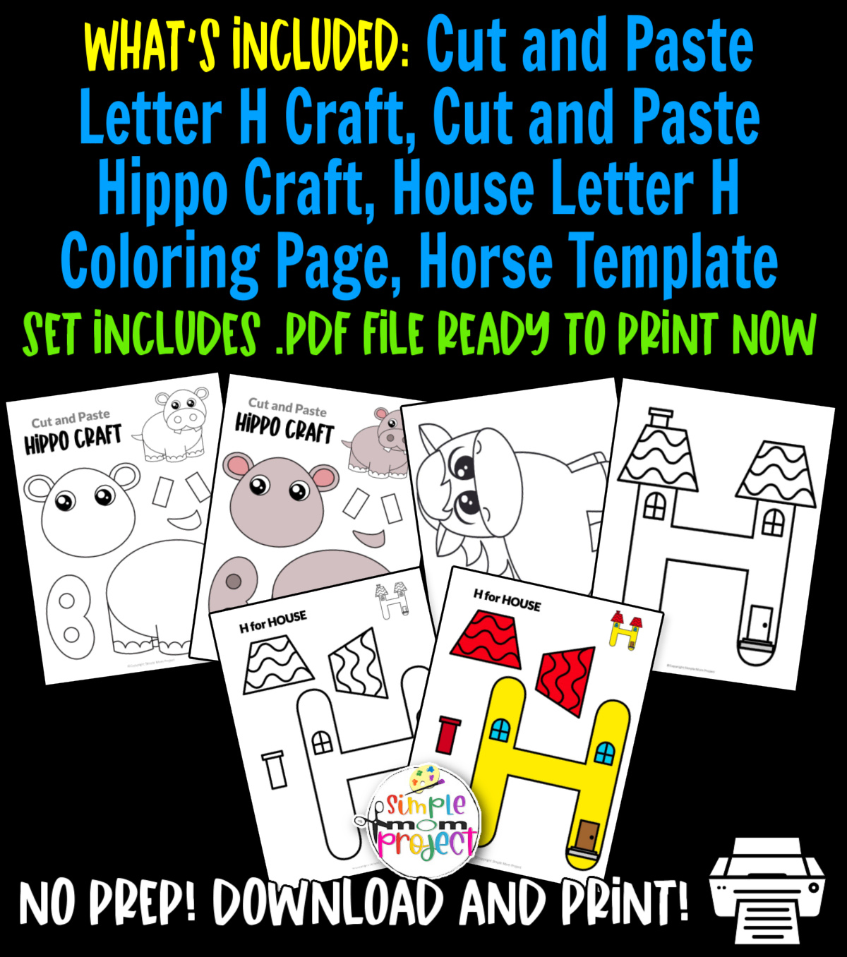 Fun letter h craft bundle