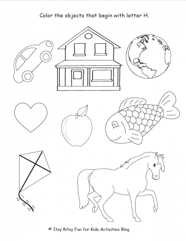 Free letter h worksheets for preschool kindergarten kids activities blog