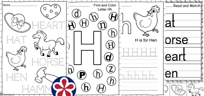 Letter h worksheets