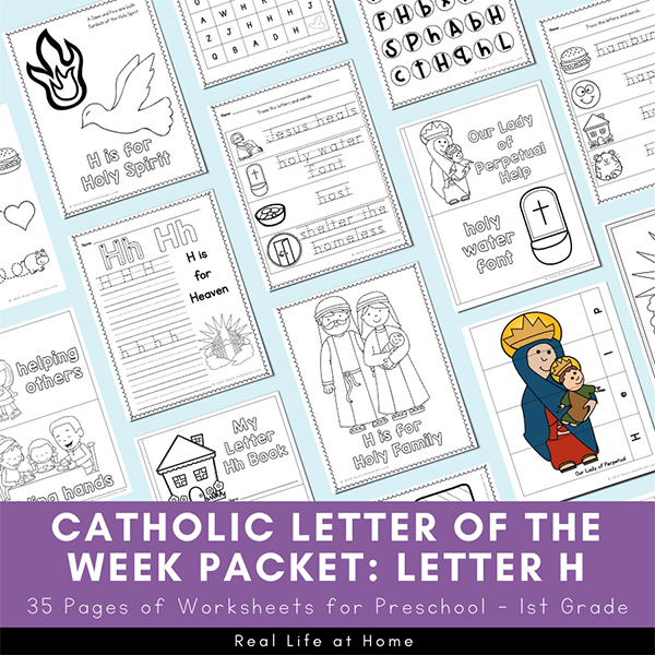 Letter h â catholic letter of the week worksheets and coloring pages