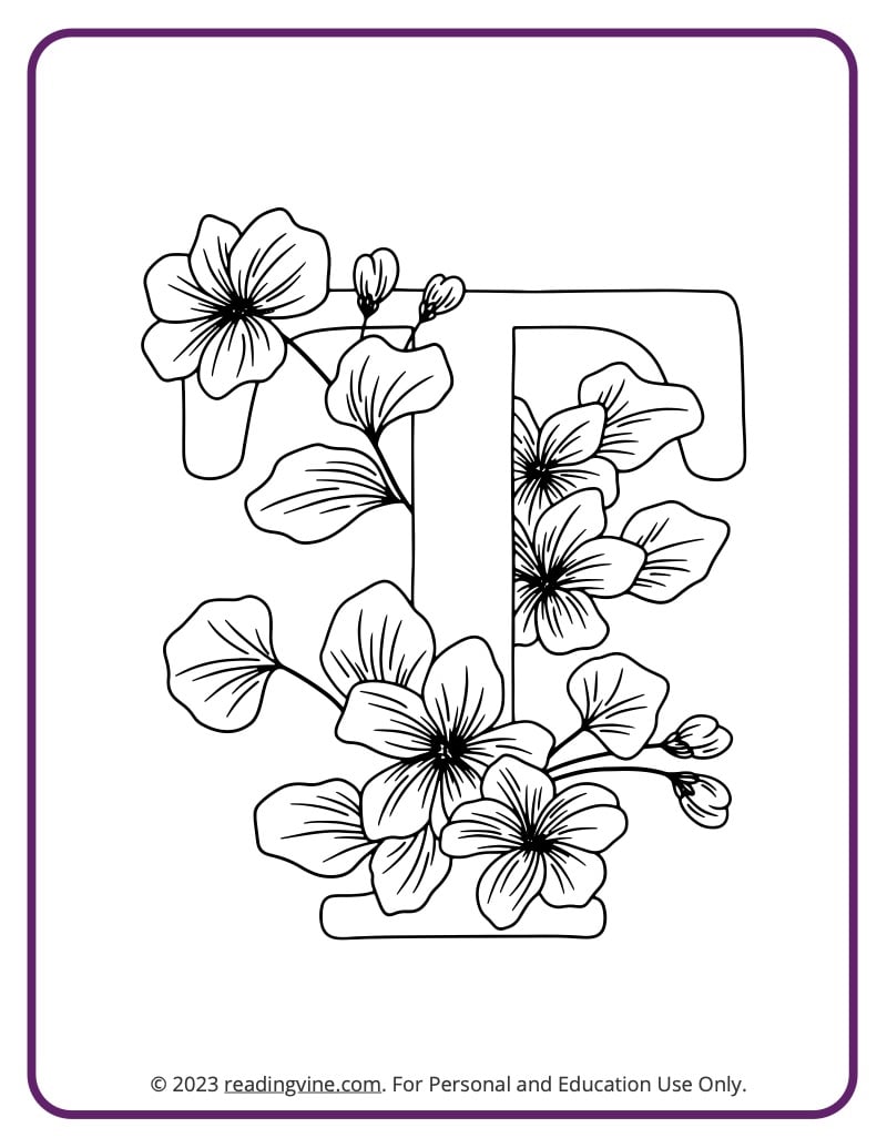 Letter t coloring pages