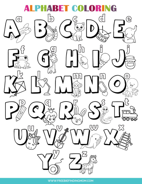 Letter coloring pages â freebie finding mom