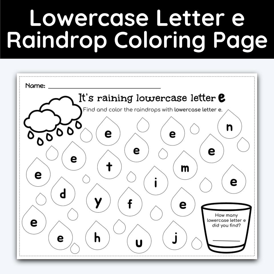 Lowercase letter e