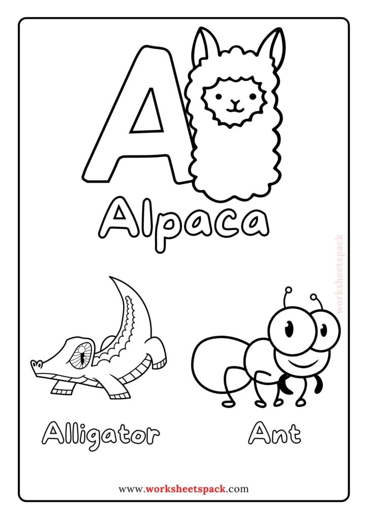 Alphabet coloring pages preschool pdf