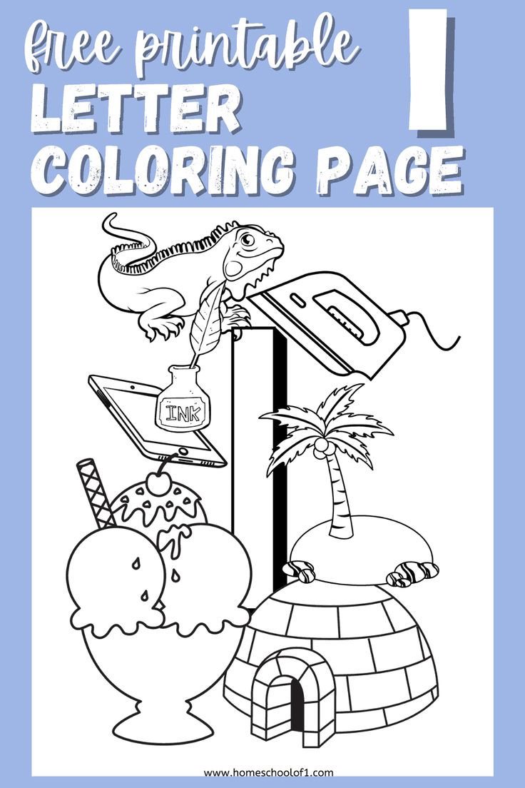 Letter i coloring page for preschoolers free printable letter i activities coloring pages alphabet coloring pages