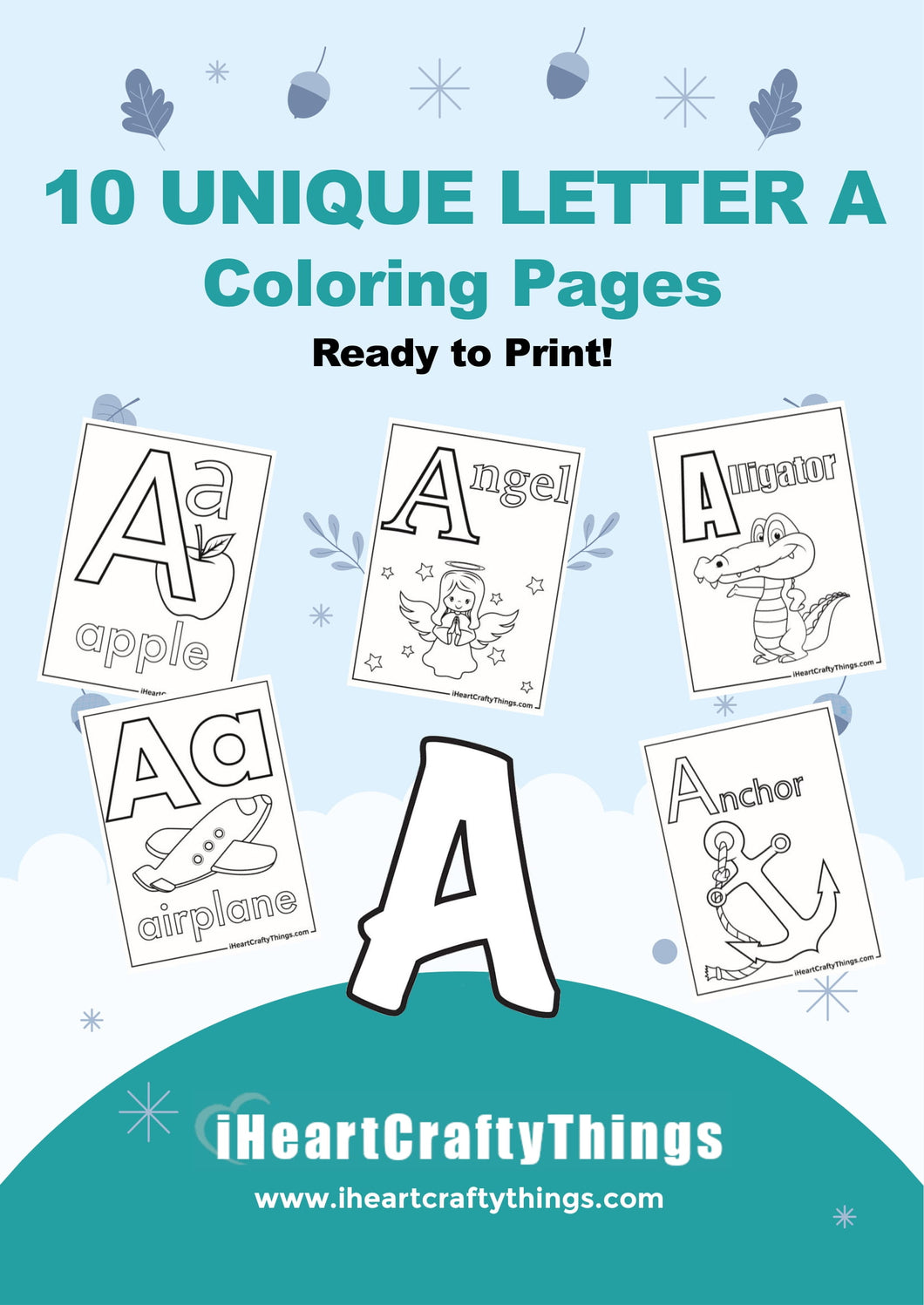 Letter a coloring pages â i heart crafty things