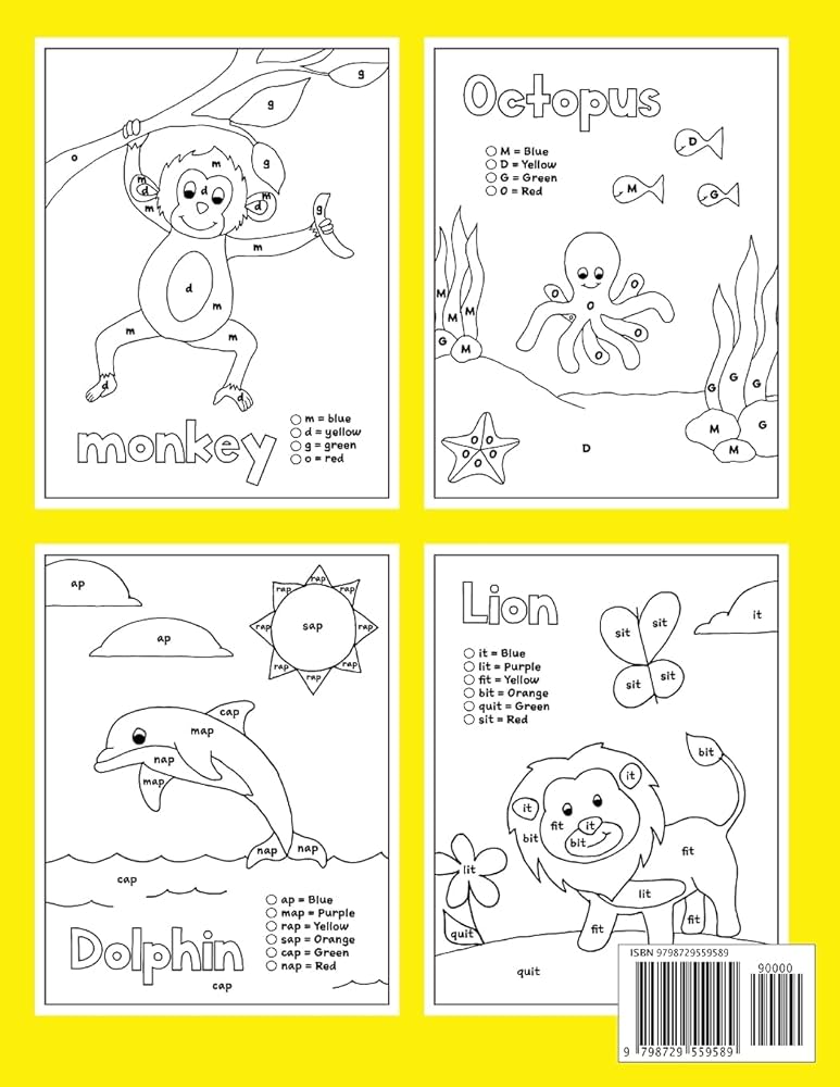Color by letter preschool coloring book color by letter for kids ages