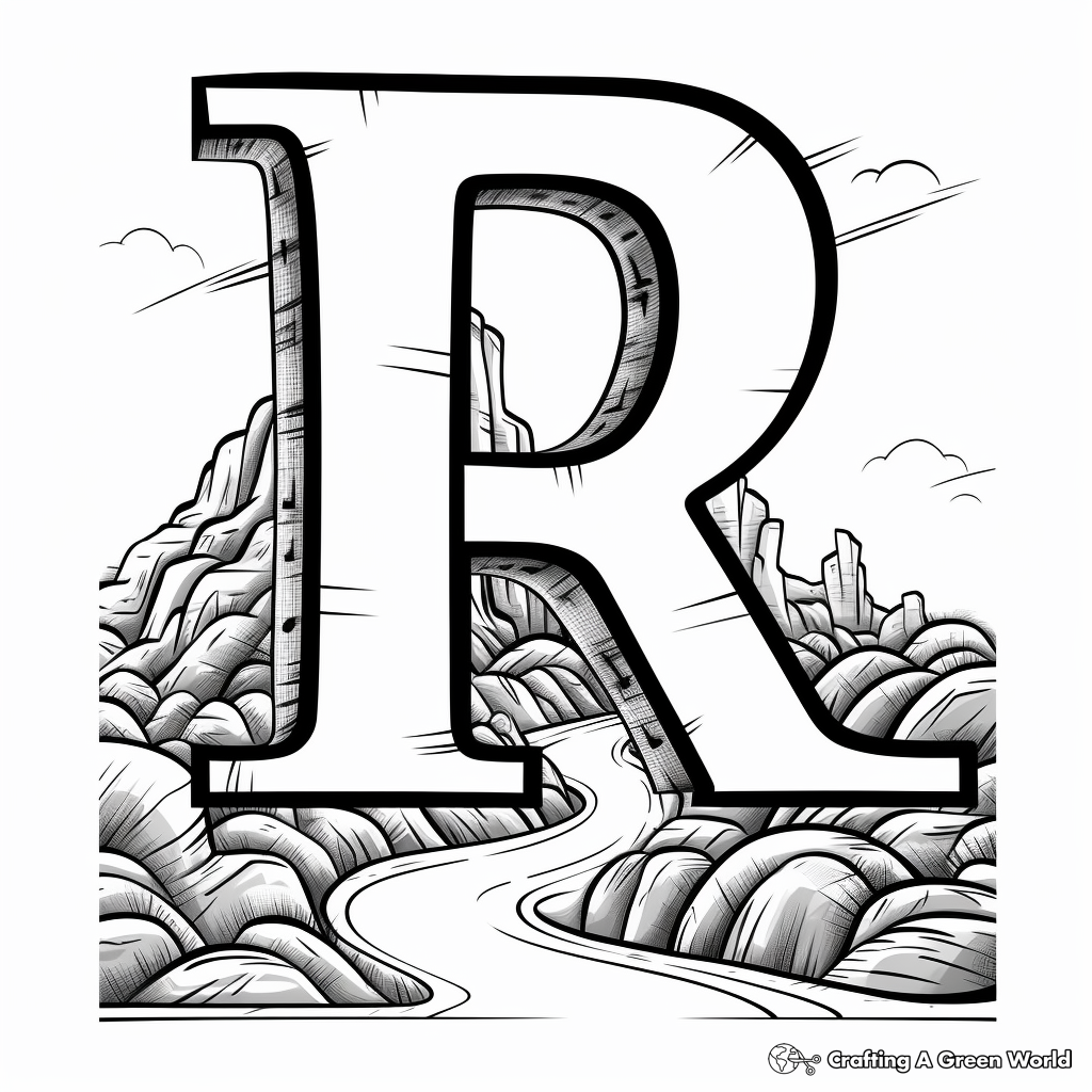 Letter r coloring pages