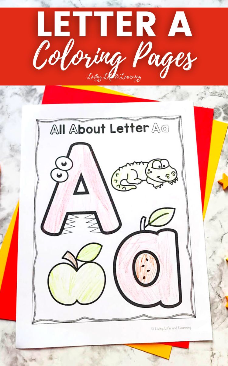 Letter a coloring pages