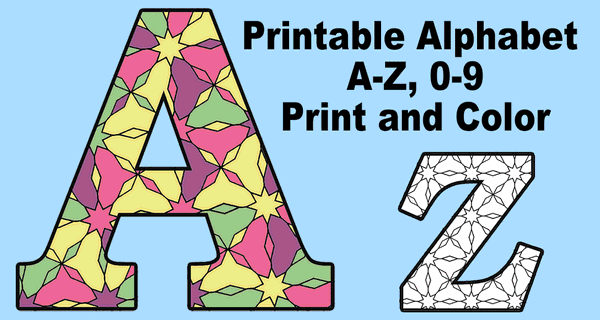 Alphabet coloring pages printable number and letter stencils â diy projects patterns monograms designs templates