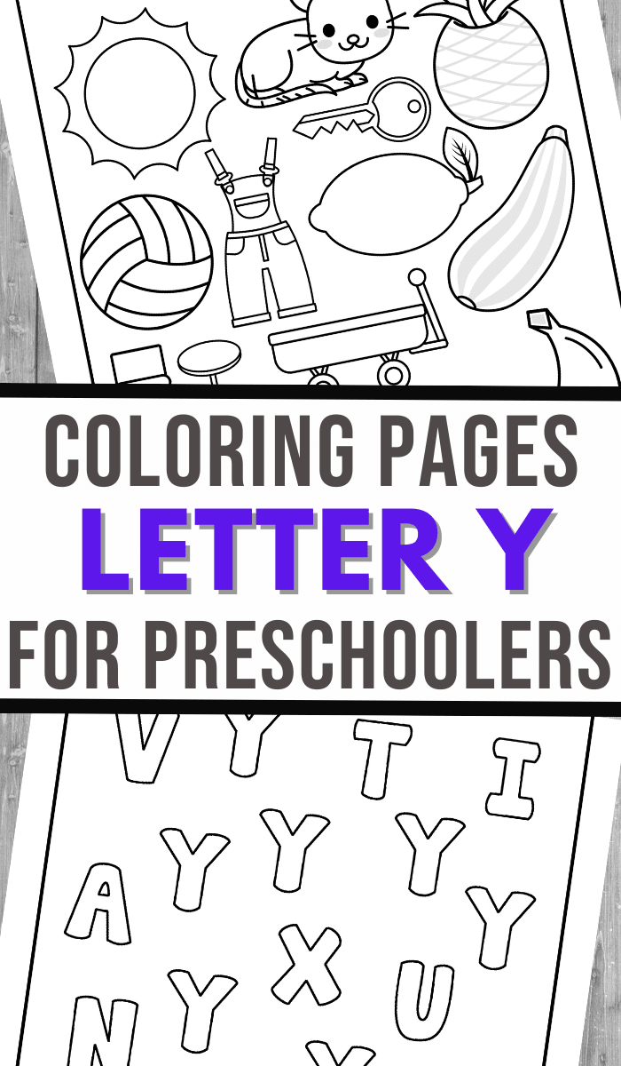 Y is for yellow coloring page