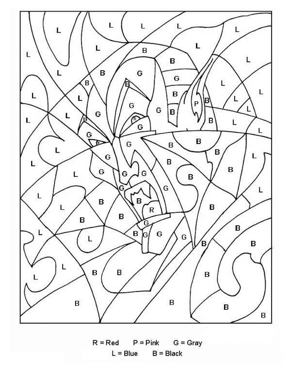 Color by letters coloring pages