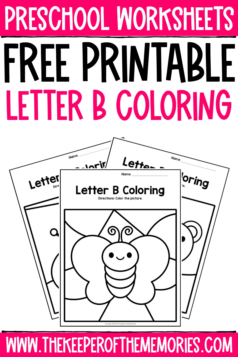 Free printable letter b coloring pages