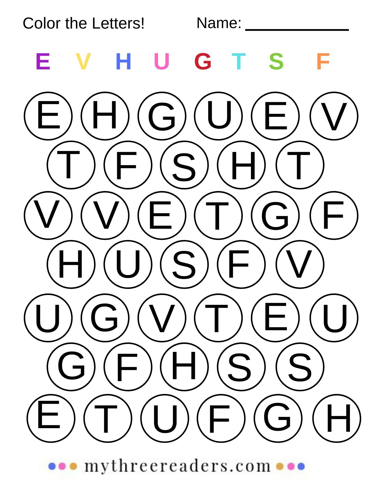 Color the letter printable pages â my three readers