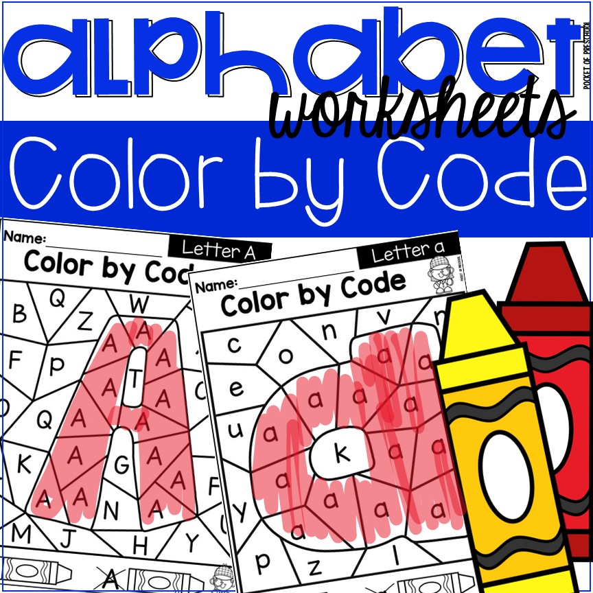 Alphabet color by code worksheets