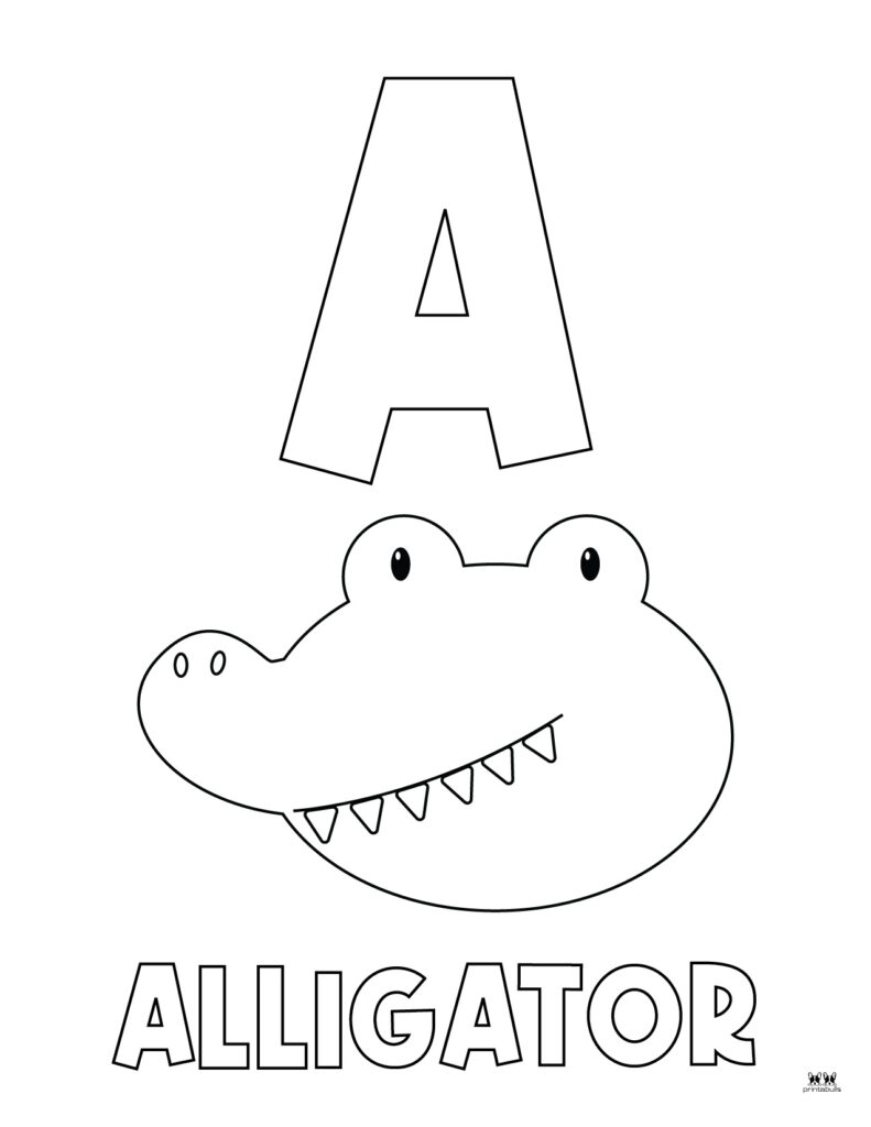 Letter a coloring pages