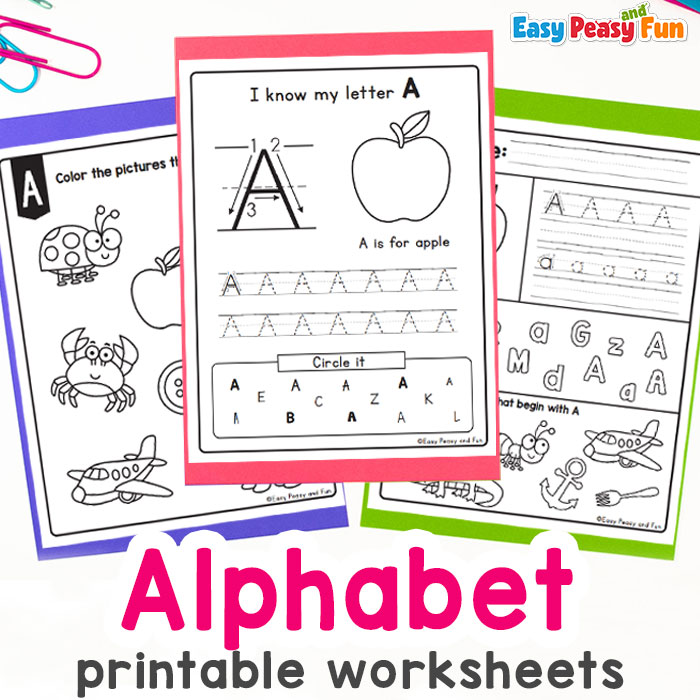 Alphabet worksheets for pre