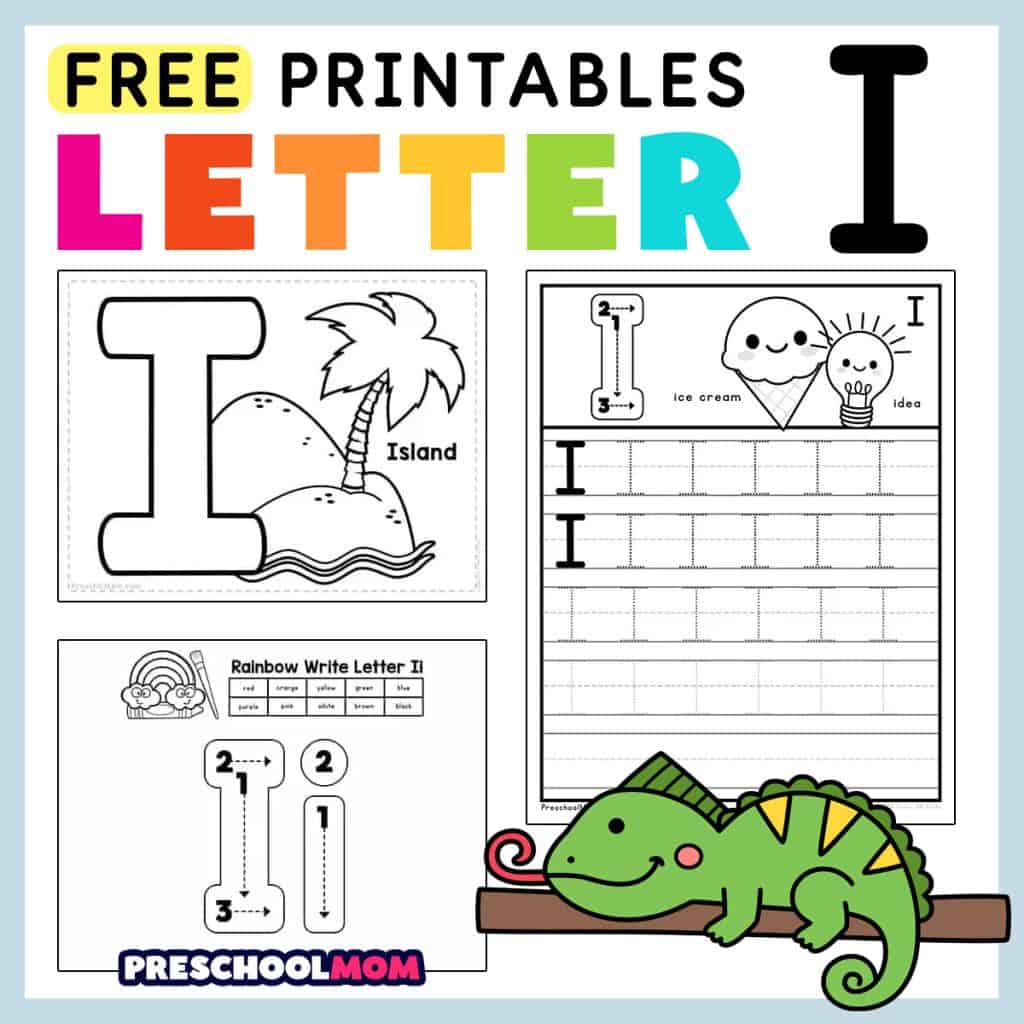 Letter i preschool printables